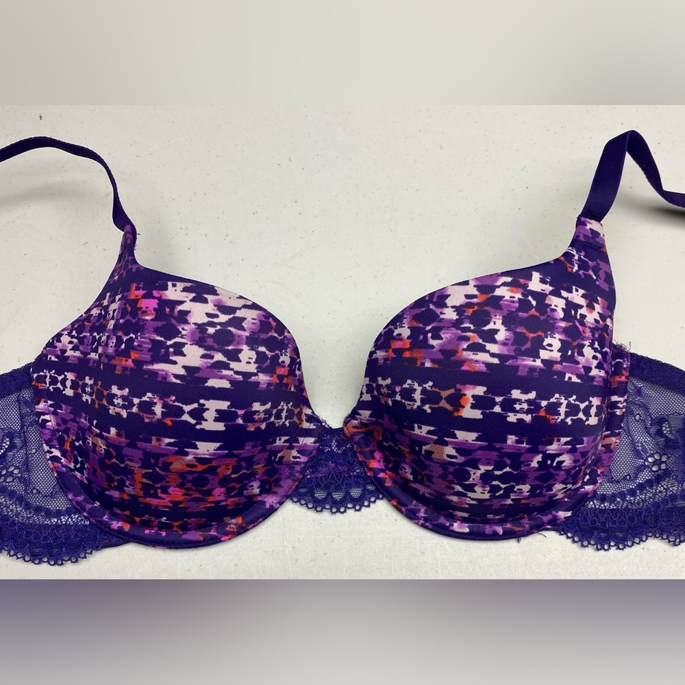 LS PURPL/WHT Sexi Tease Demi, 34D *P1036